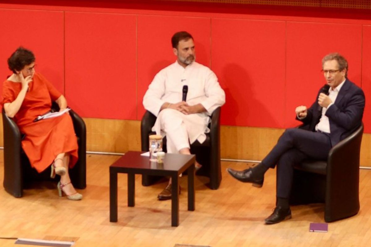 Rahul Gandhi shares stage with Hinduphobic writer Christophe Jaffrelot