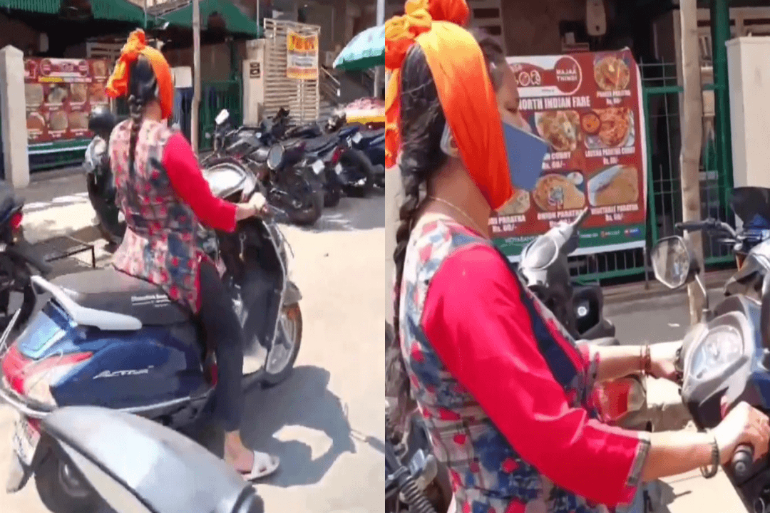 Conversation on a moving scooter